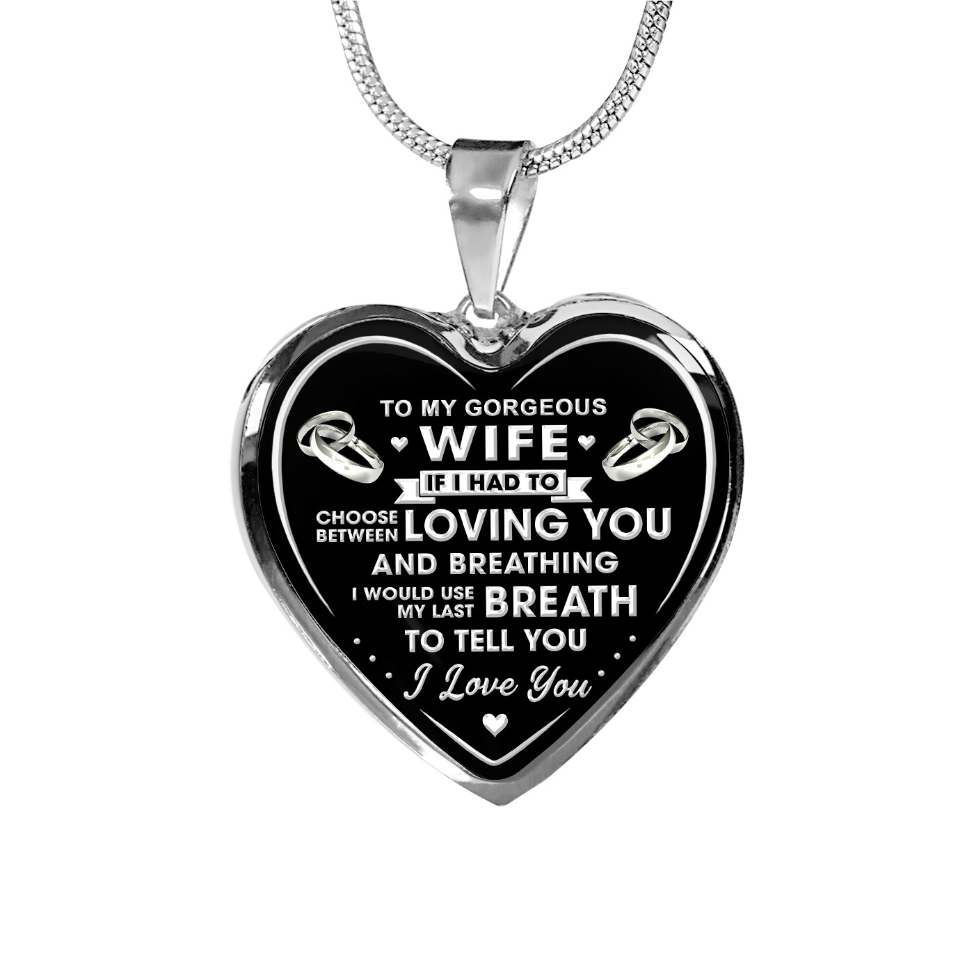 To My Gorgeous Wife Luxury Necklace Gift For Wedding Anniversary Valentine’s Day