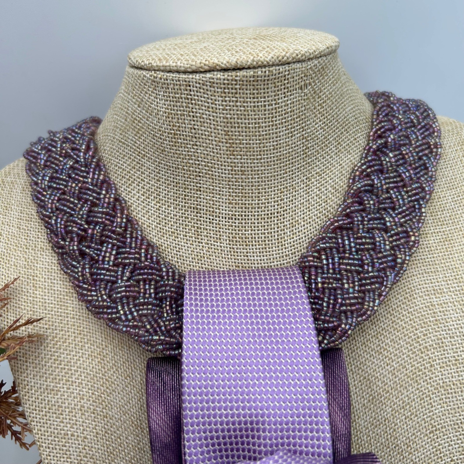 Calvin Klein & Banana Republic Upcycled Silk Tie Combo Rosette Brooch Statement