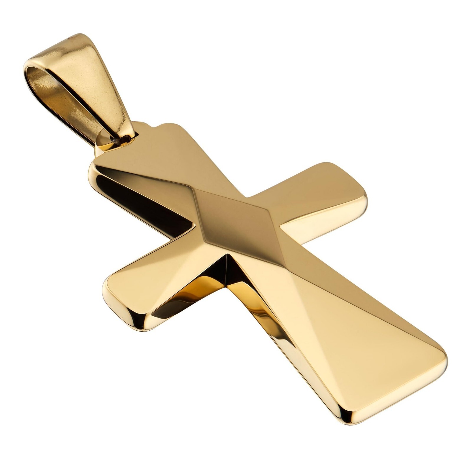 Tungsten Carbide Cross Pendants 16″-28″ Stainless Steel Cuban Chain