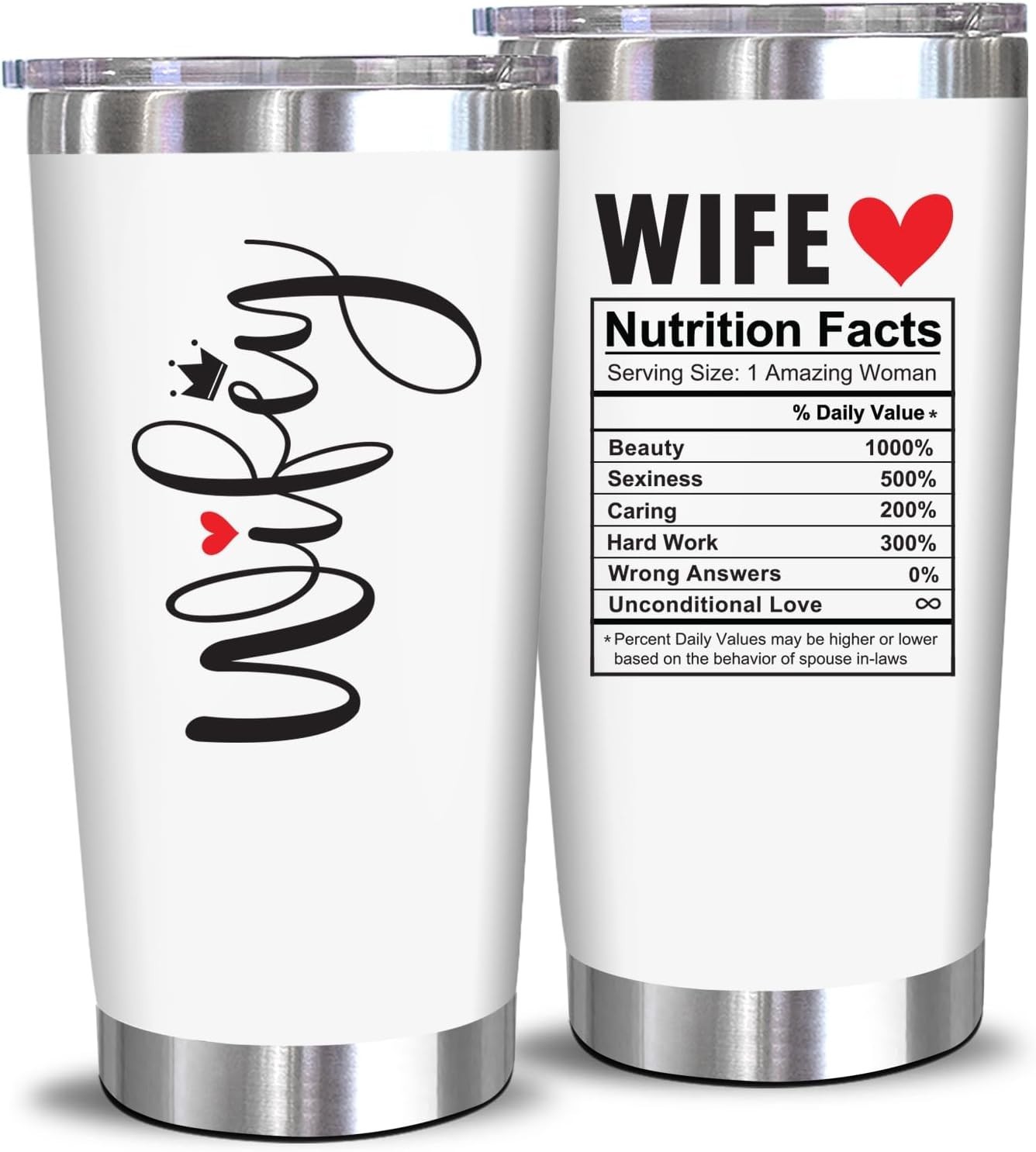 Durable 20 Oz Stainless Steel Tumbler – Unique Gift for Wifey, Ideal for Gifting