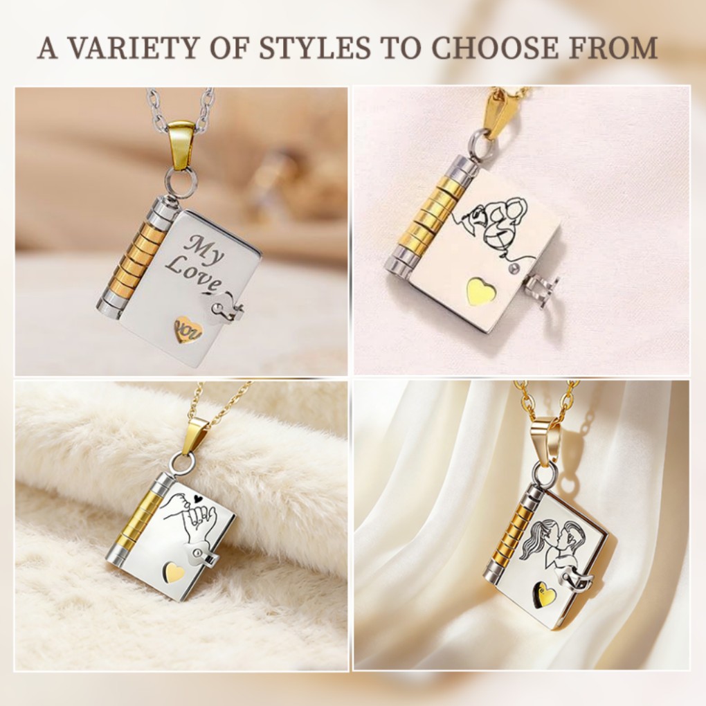 Valentines Day-Book Necklace for grandson/Granddaughter/Daughter/Son/sweetheart