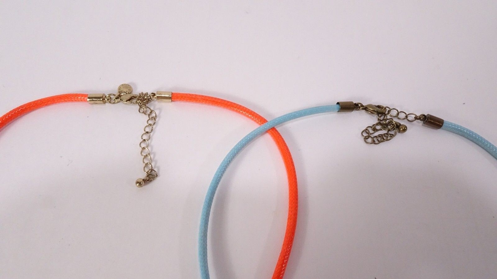 J.Crew Women’s Angelica Rope Brass Crystal Fan Necklace Blue and Orange