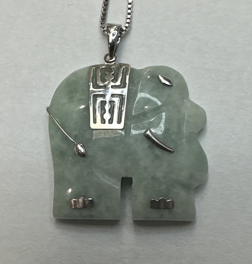 925 Sterling Silver Elephant Harmony Pendant Necklace