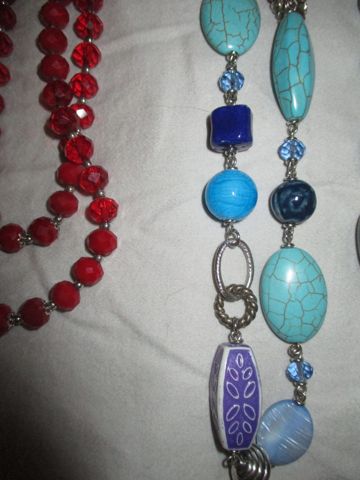 Lot of 6 Necklaces 5 Long 1 Short Various Makers Some Unmarked Nice Quality