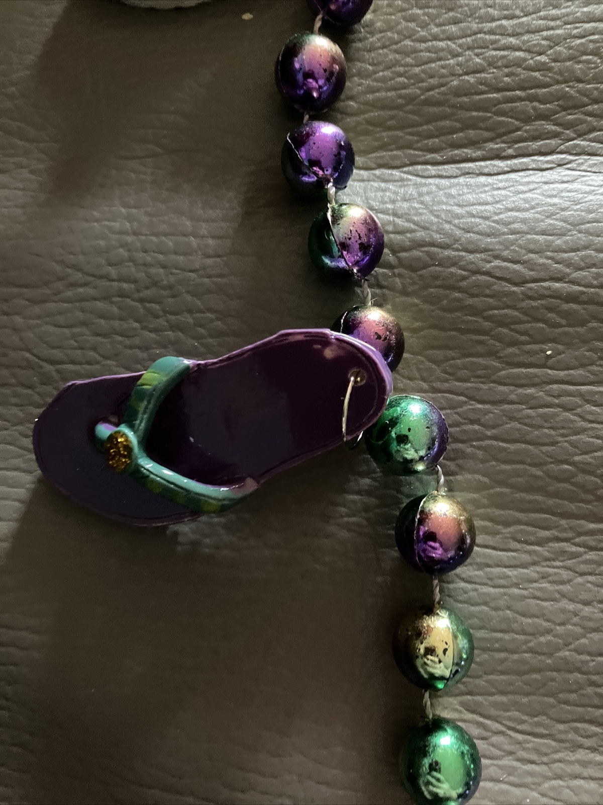 Adult/Teen Unisex Colorful, 5 Flip flops Beaded Necklace