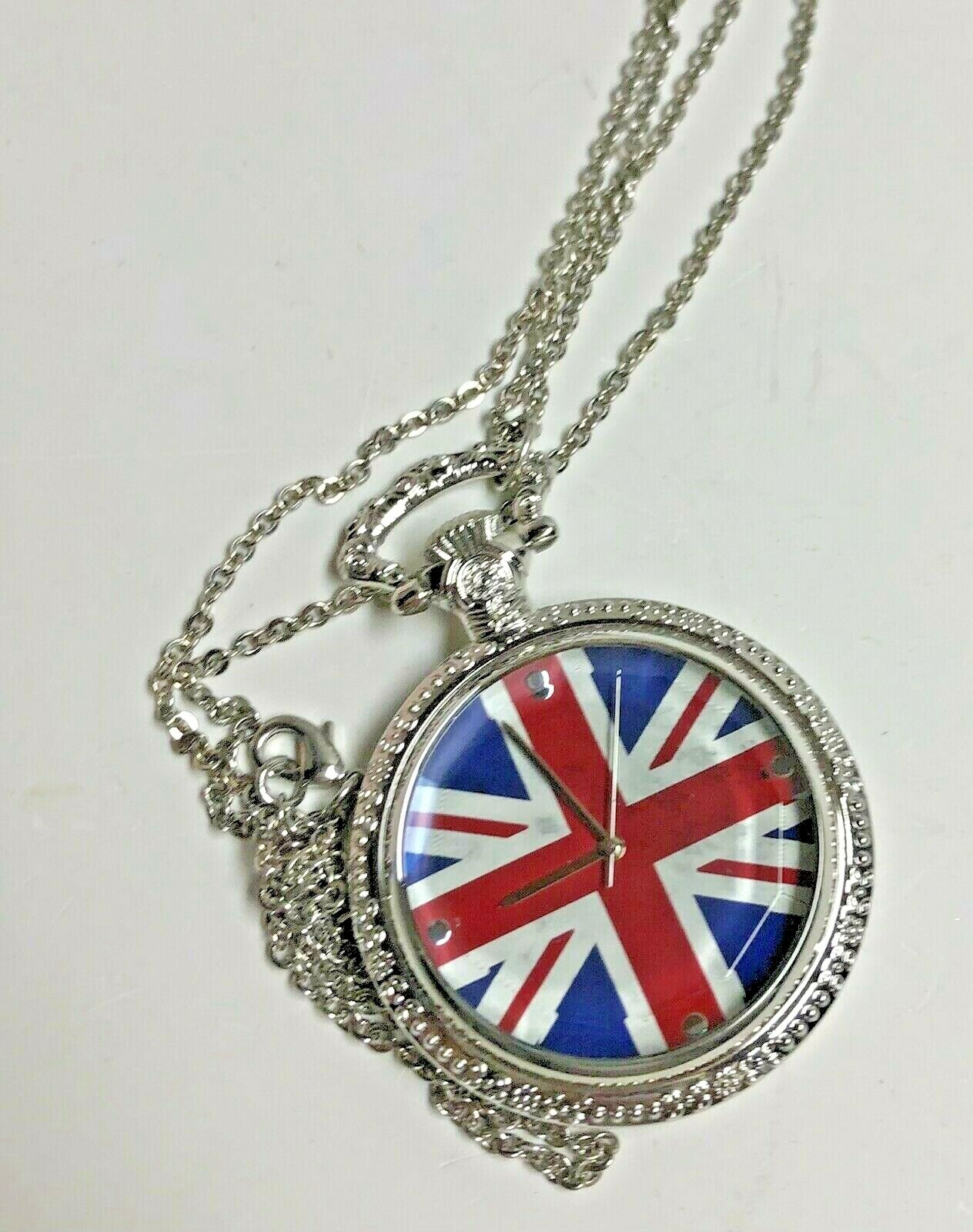 UK United Kingdom Insignia Pocket Watch Necklace