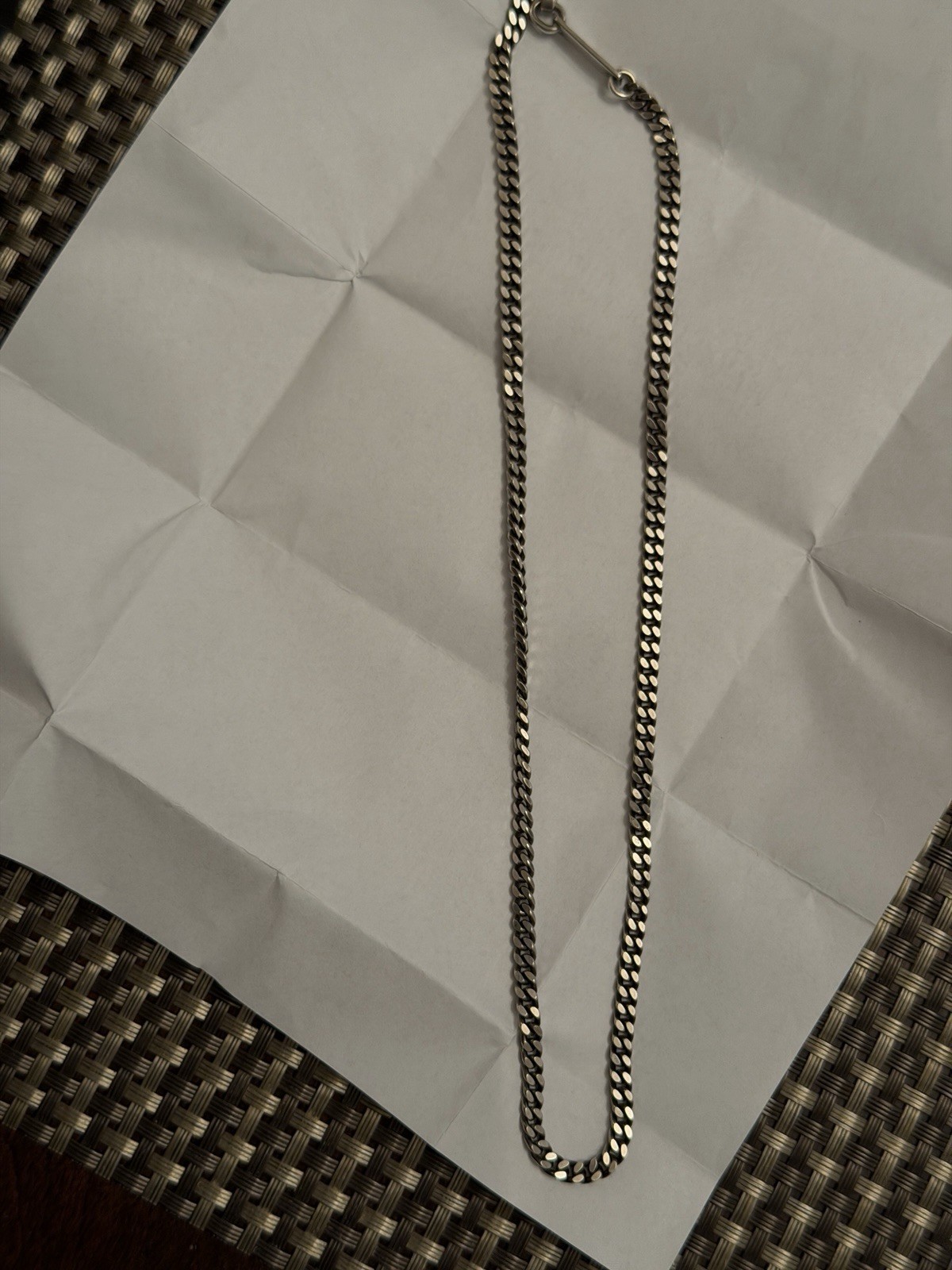 Werkstatt:München Necklace Curb Chain Snap Link (Model M3315SI.00001), 48-cm-50