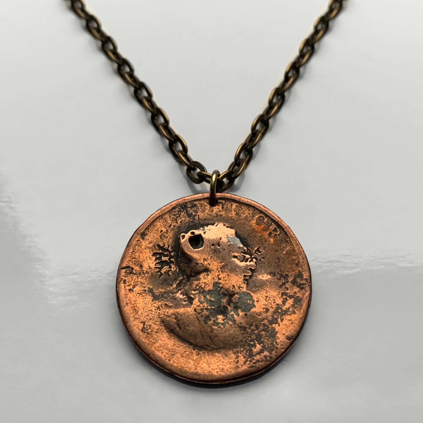 1806-1807 UK Great Britain coin pendant King George III Britannia England 001847