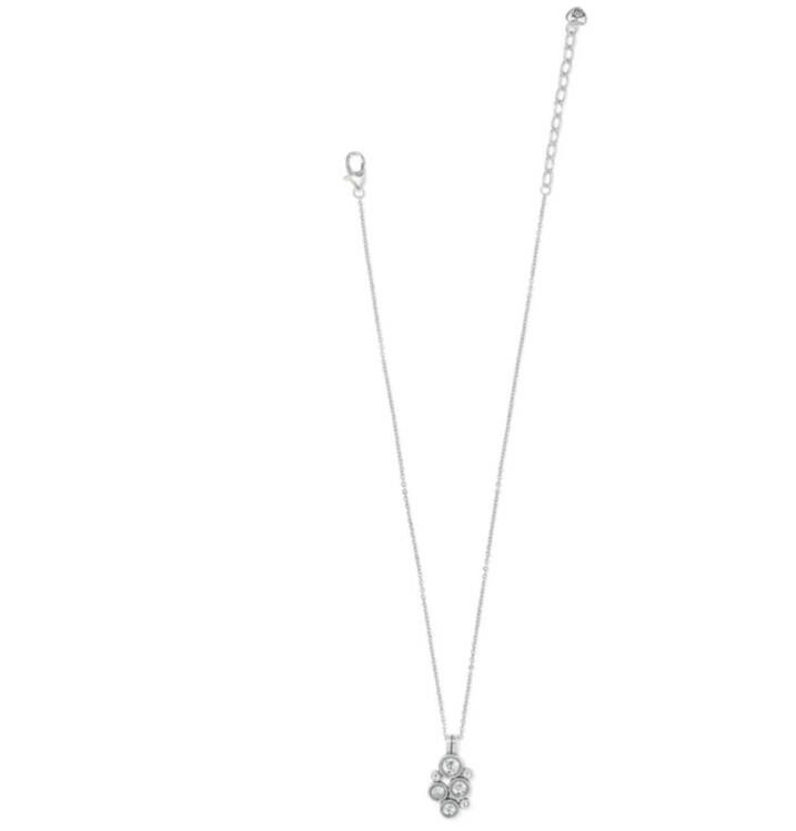 Brighton Constella Cluster Silver Crystal Pendant Necklace STYLE JM7668 $78 NWT