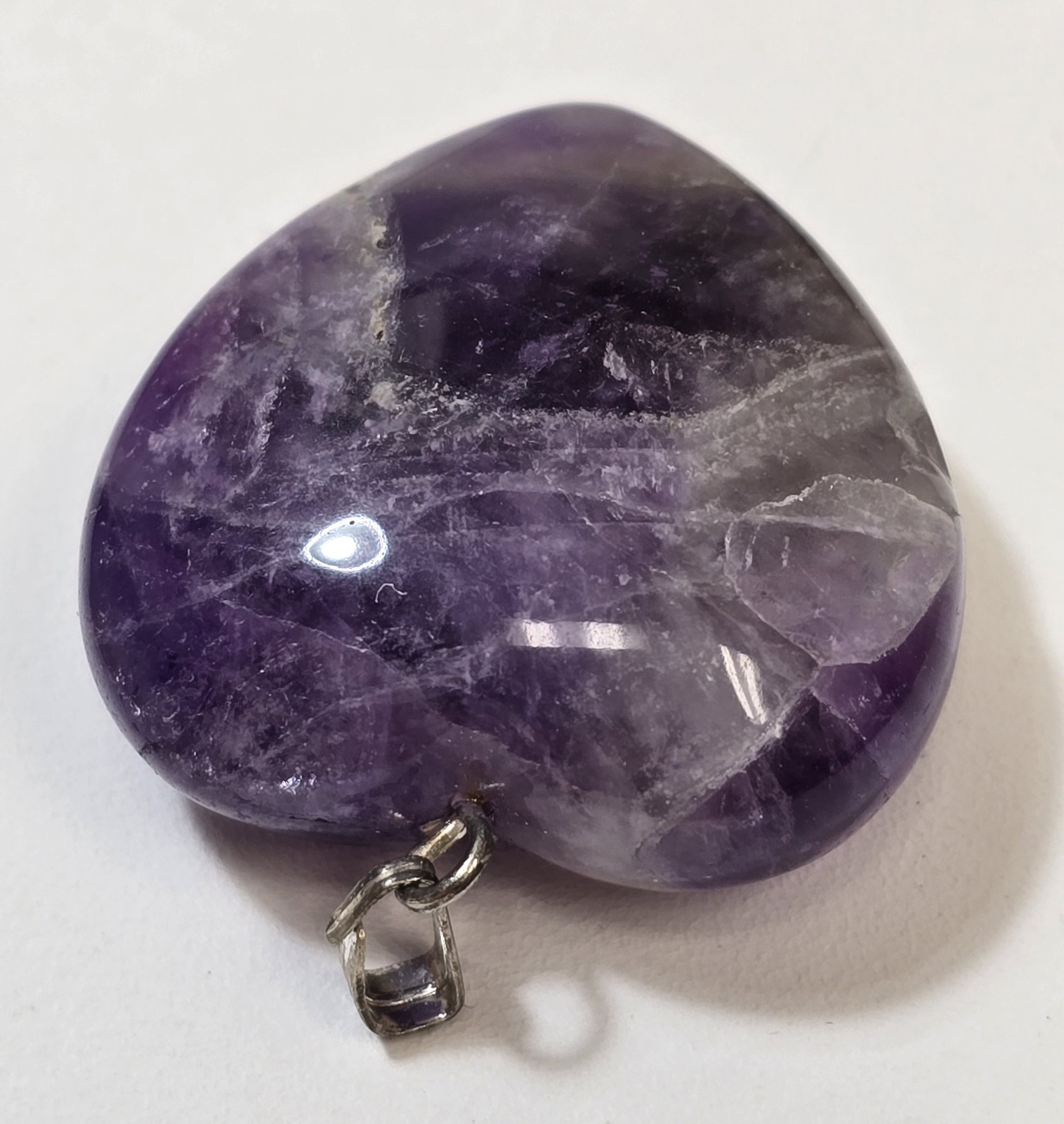 25mm Amethyst Heart Pendant