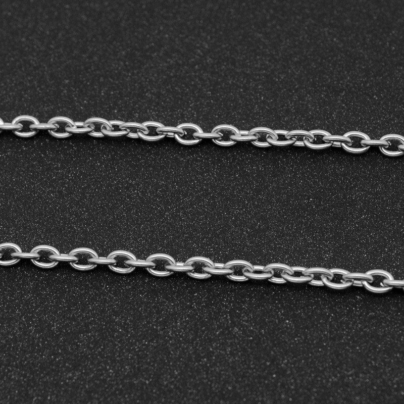 Wholesale Stainless Steel Rolo Link Chain Necklace For Pendants Mens & Womens
