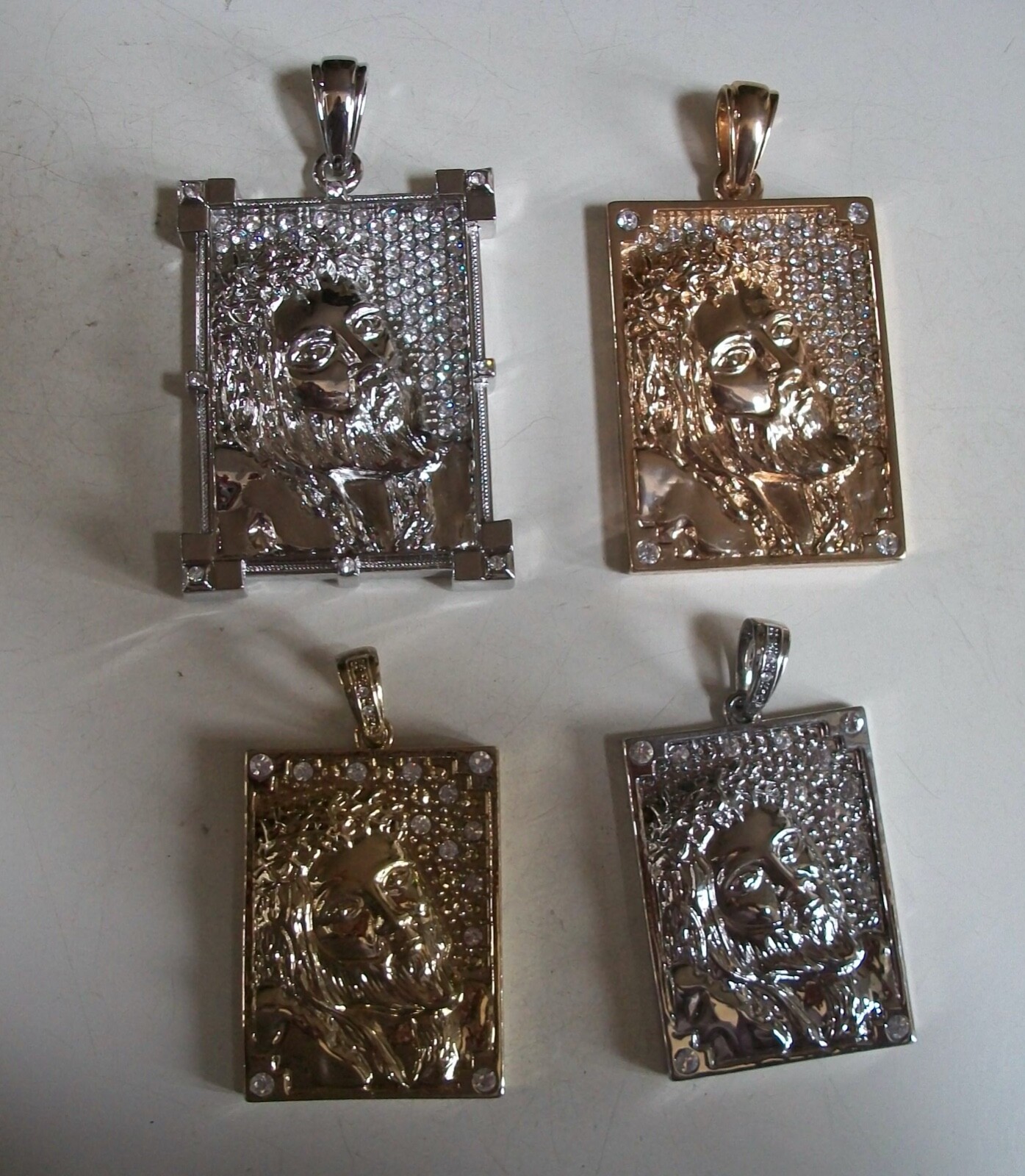 Men’s Rose Gold, Gold & Silver Finish Jesus Fashion Hip Hop Charm Pendant