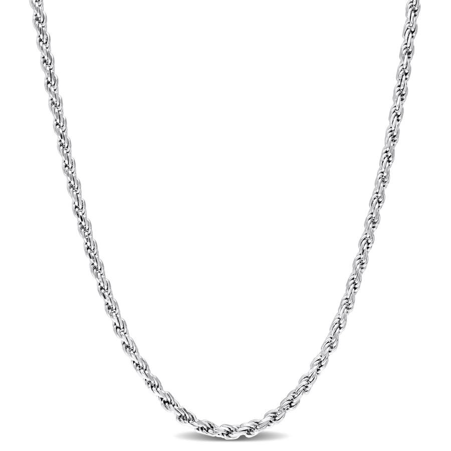 AMOUR 2.2mm Rope Chain Necklace In Sterling Silver, 18 In