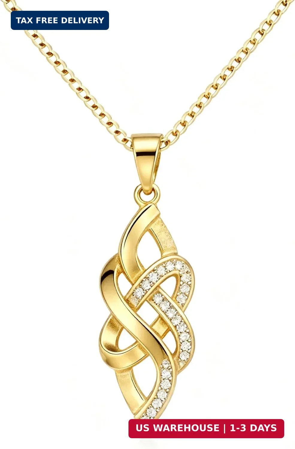 Infinity Necklace, Elegant Infinity Pendant Necklaces for Women, Modern Jewelry