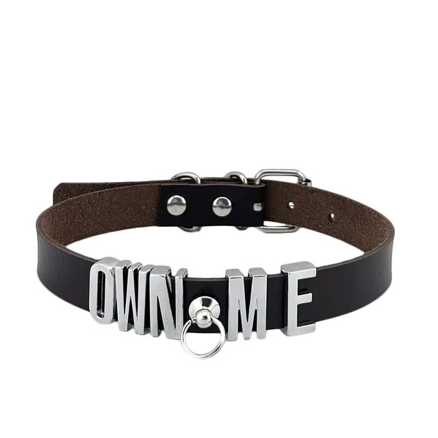 Collar BDSM Gift Pu Leather Custom Choker Necklace Punk DIY Chocker Party L7