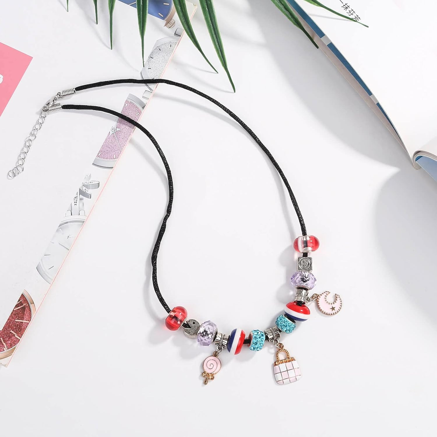 50Pcs Satin Silk Necklace Cord with Lobster Clasp and Extension Chain