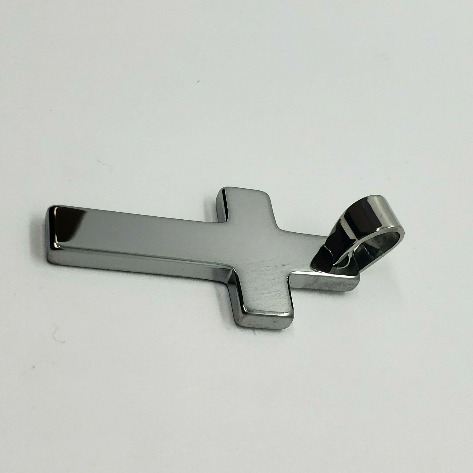 Tungsten Carbide High Polished Cross Pendant Excellent Quality 1 5/8 inches Long