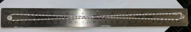 324–Double Water Wave Chain 24″ in .925 Sterling Silver Plated Necklace NEW