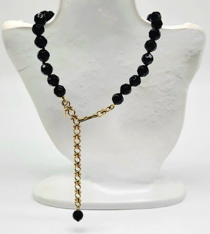 Heidi Daus Vintage Black Swarovski Crystal Christmas Tree Statement Necklace