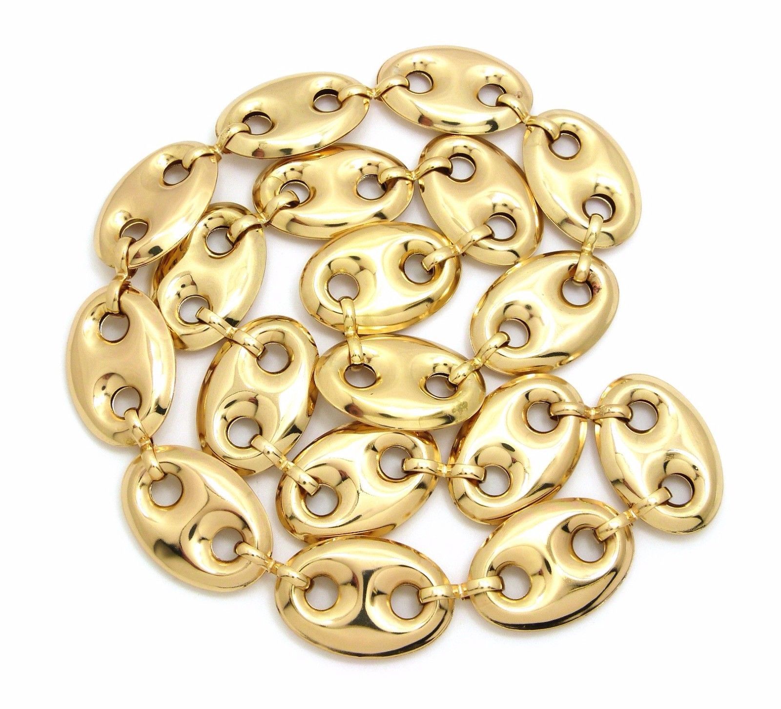 Men Rapper’s Hip Hop Style Gold Tone Chunky Thick 27mm 30″ Marina Chain Necklace