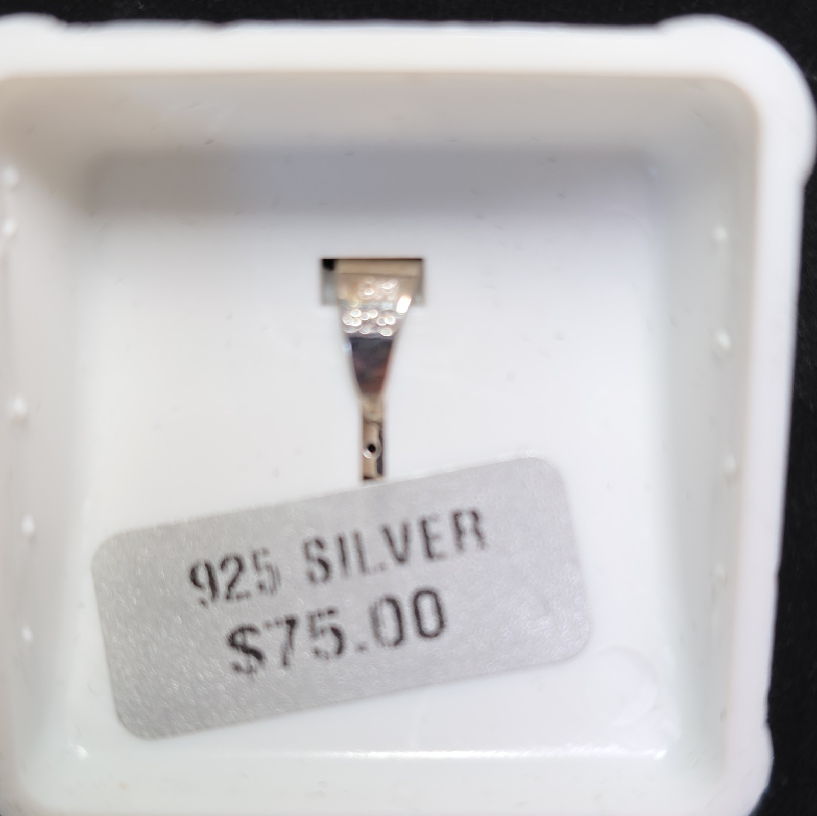 925 Sterling Silver Unicorn Pendant Clear/Black Simulated Spinel Pavé Stones