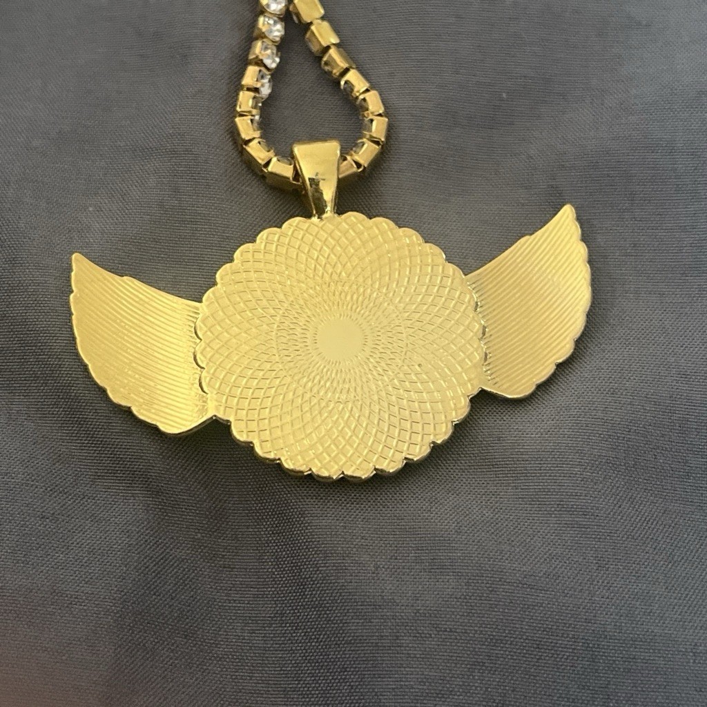 John Pork Is Calling Gold Novelty Wing Pendant & Chain