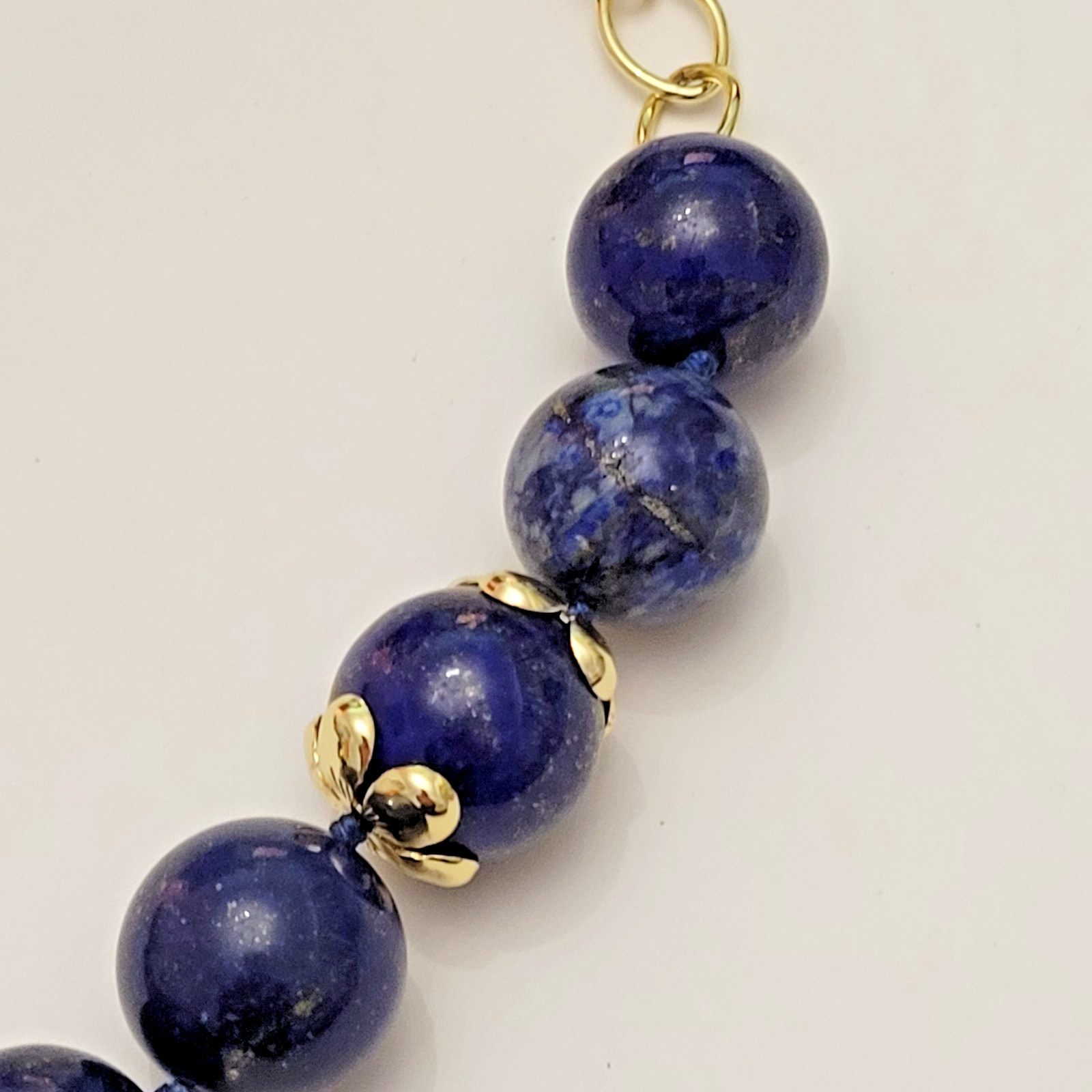 QVC Aluma AIL Lapis Lazuli 19mm-20mm Bead Necklace ~ 24″