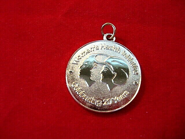 Goldtone “Women’s Health Initiative Celebrating 20 Years” Round Pendant or Charm