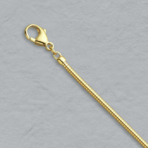 Genuine 18K Yellow Gold Filled Italian 1.6mm Round Snake Chain Necklace 16″-38″