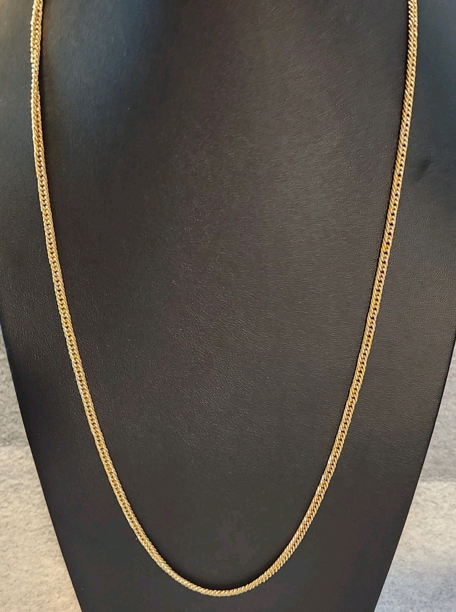 Women Men Unisex Gold Tone Chain Necklace 31″