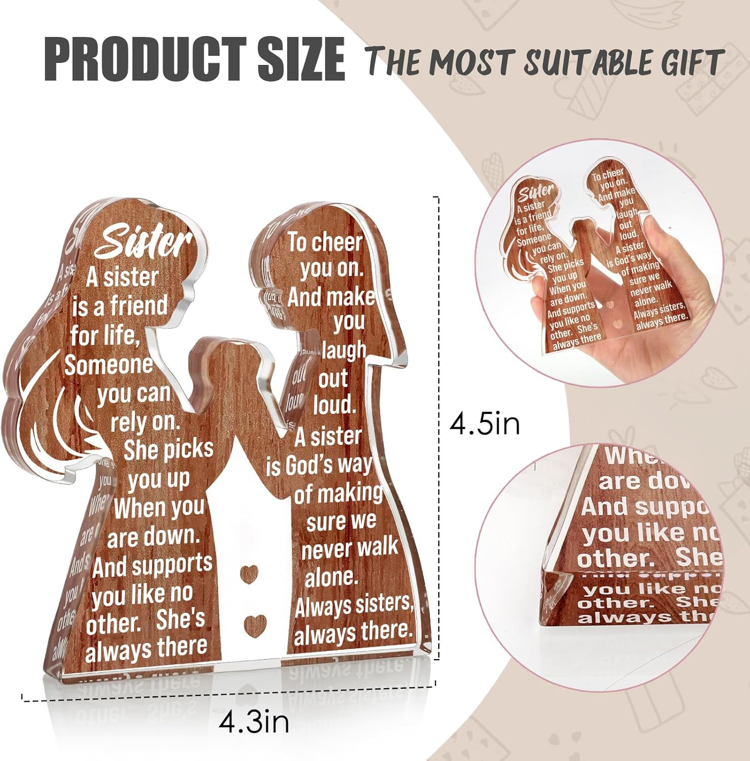Cool Sister Valentines Birthday Gifts from Sisters for Women Adult Big Little Be