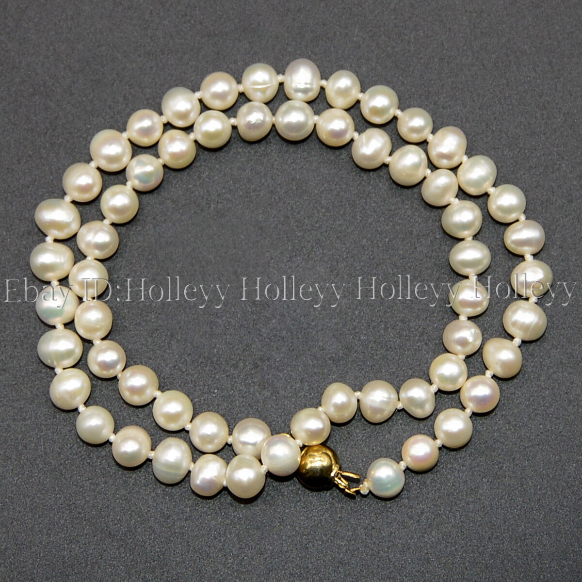 7-8mm Real Natural White Freshwater Cultured Pearl Necklaces 14-50 inches