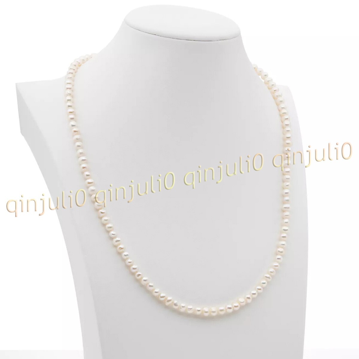 Mini Pearl 2-3mm Real Natural White Akoya Freshwater Pearl Necklace 13-26”