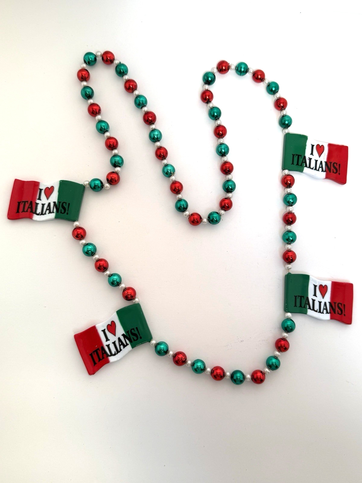 Variety of Vintage Mardi Gras Beads Necklace’s Italian Flag Pirate Jester Joker