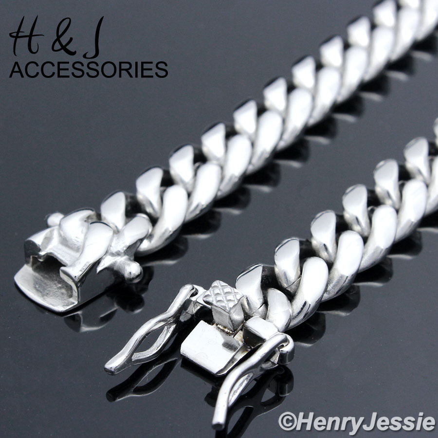 18-40″MEN 316 L Stainless Steel 7mm Silver Miami Cuban Curb Chain Necklace*N154