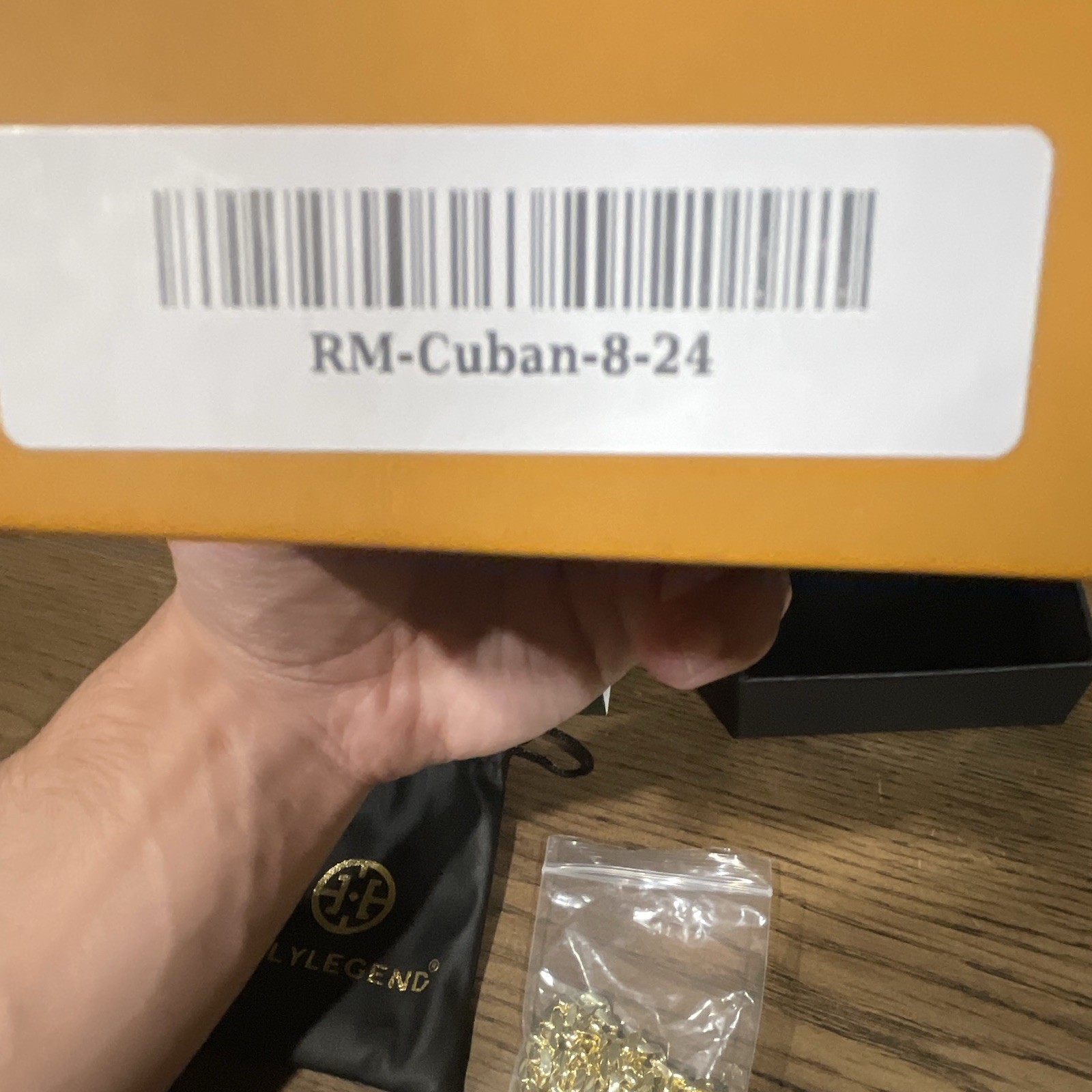 HOLYLEGEND Real 14k Gold-Plated Cuban Chain Necklace 24 in RM-Cuban-8-24