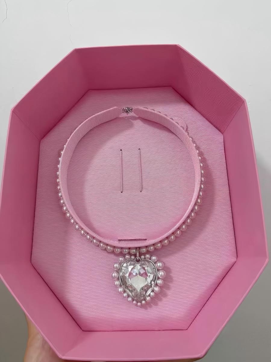 Swarovski Capsule Pearl love crystal necklace gift box packaging