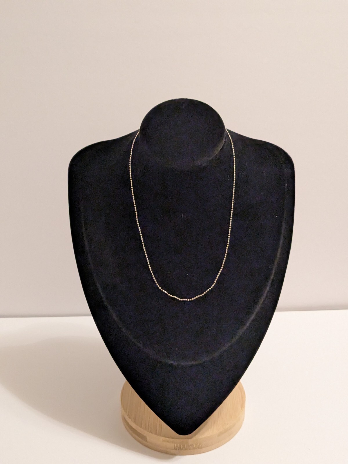 Silver Tone Ball Bead Chain Necklace By Adult Jewels. Minimalist. 15″.