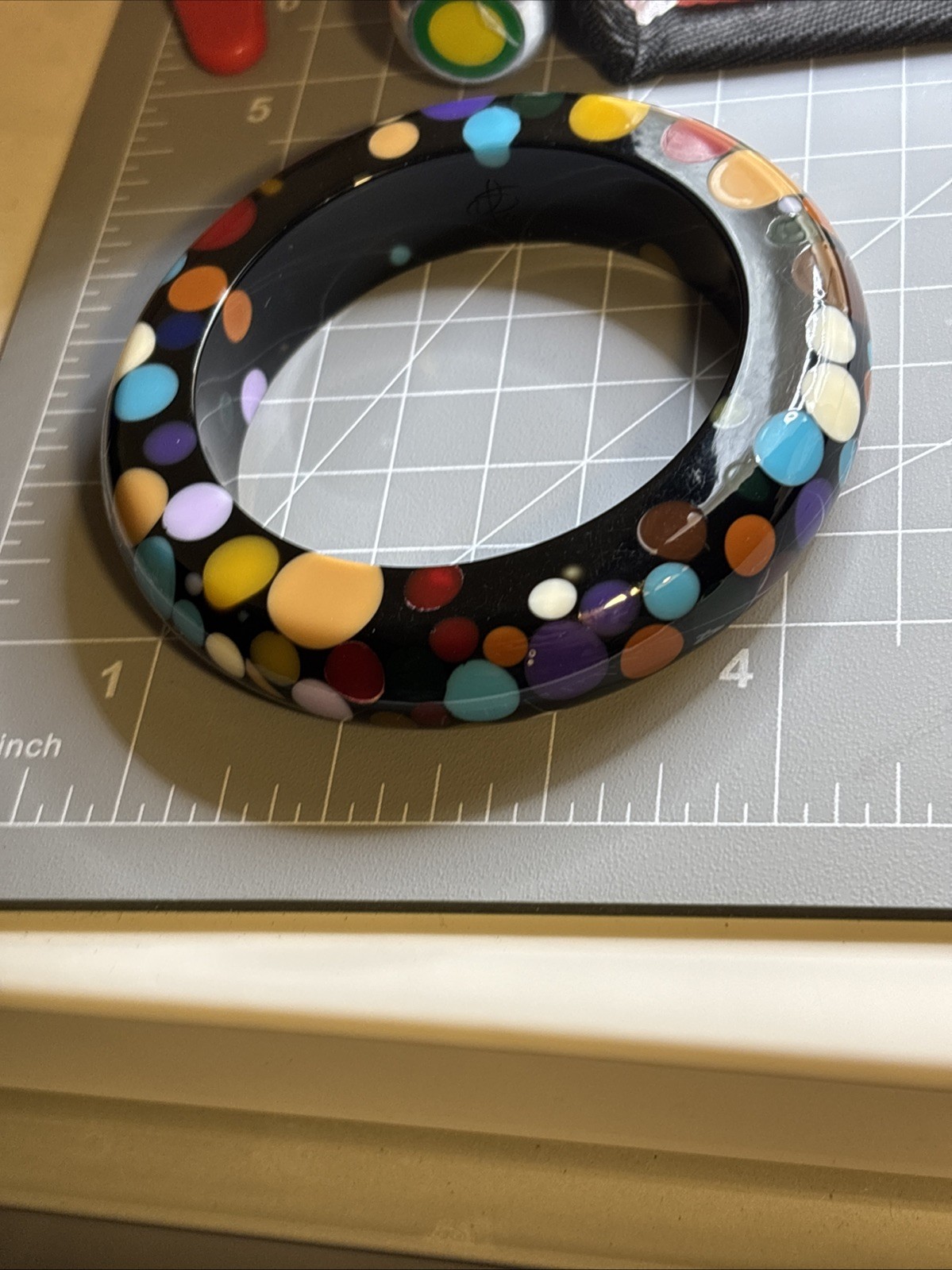 Sobral Jackie Brazil Party Mix Multi-Colour Dots Bangle Statement Piece