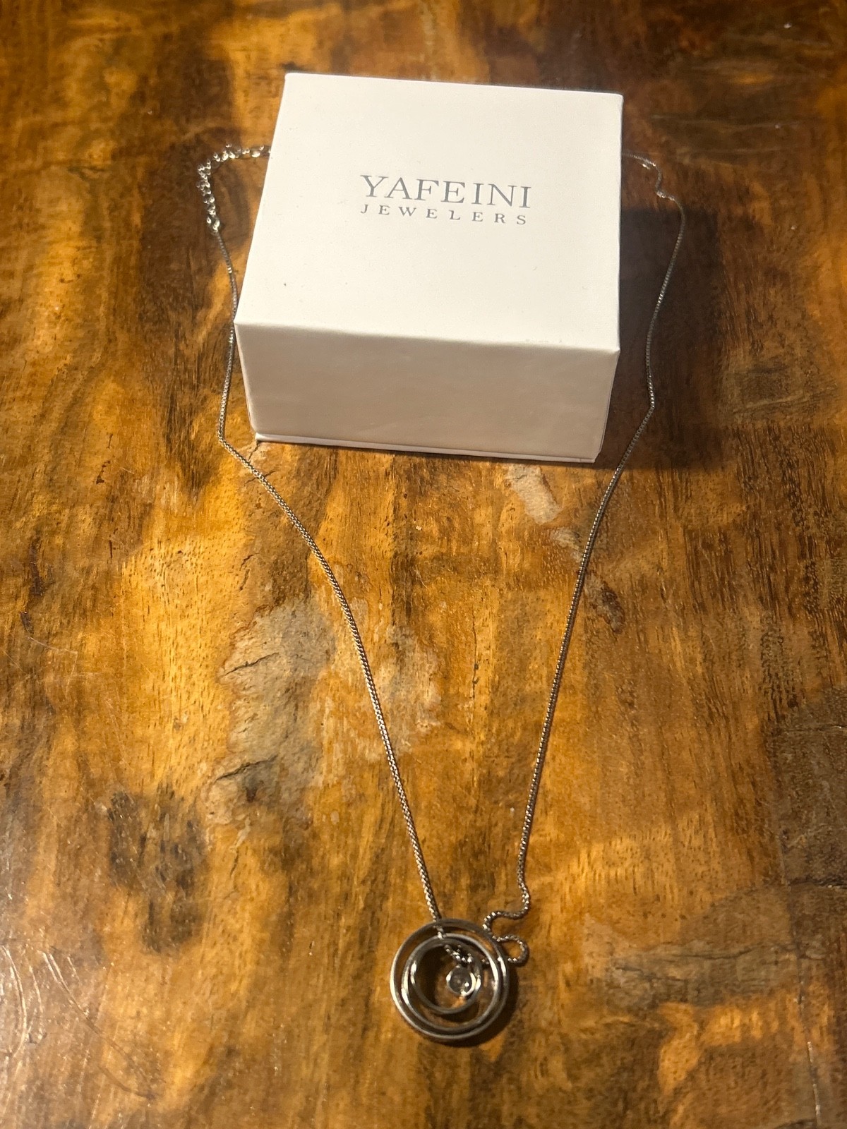 YAFEINI Gifts for Mum Sterling Silver Engraved Three Ring Pendant Necklace Jewel