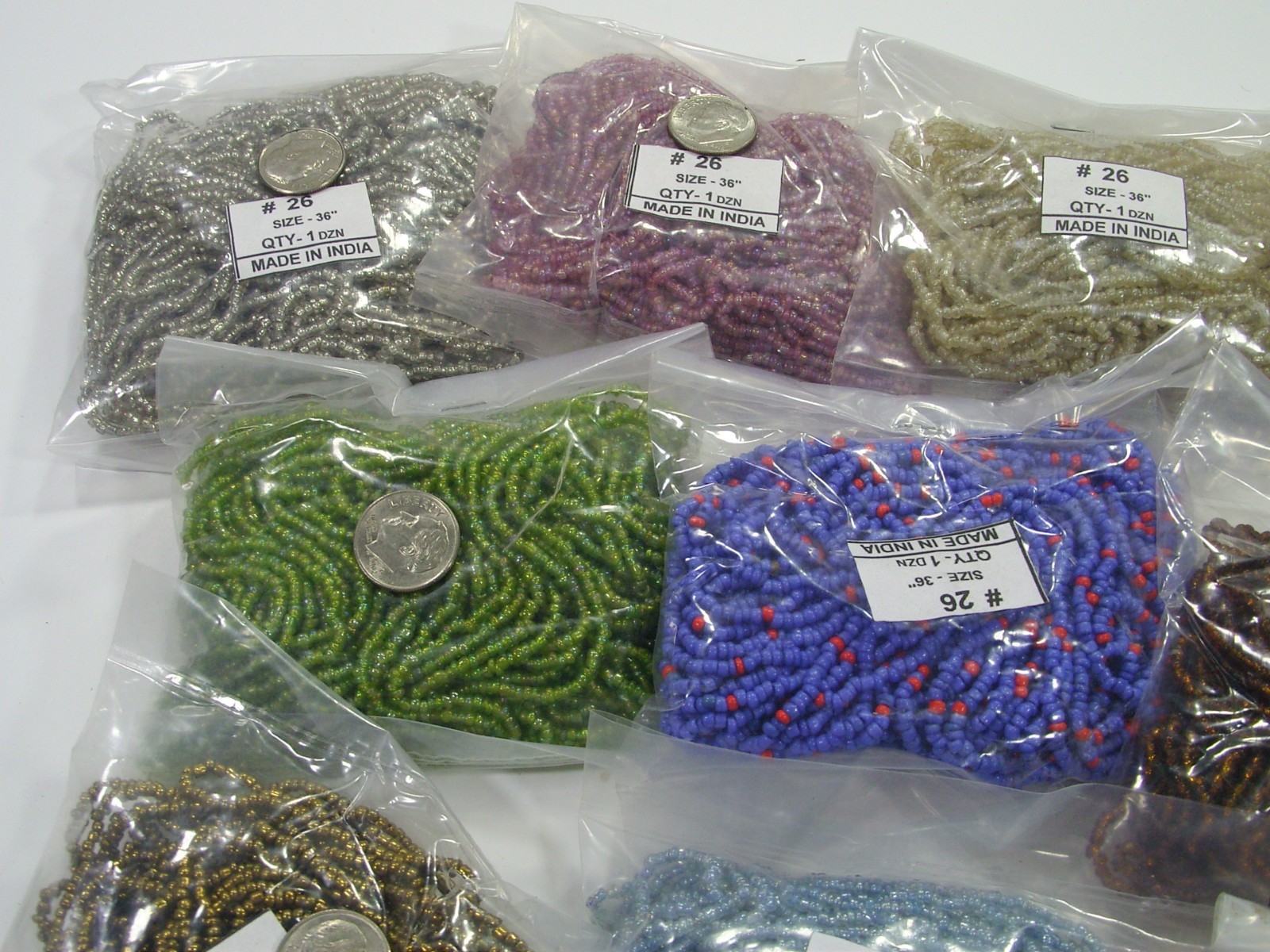 100 Strands 36″ Glass Seed Bead Necklaces Wholesale Bulk Lot Clearance (NP-43C)