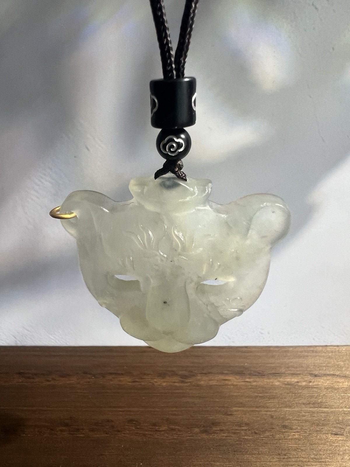 Natural sleeve jade pendant