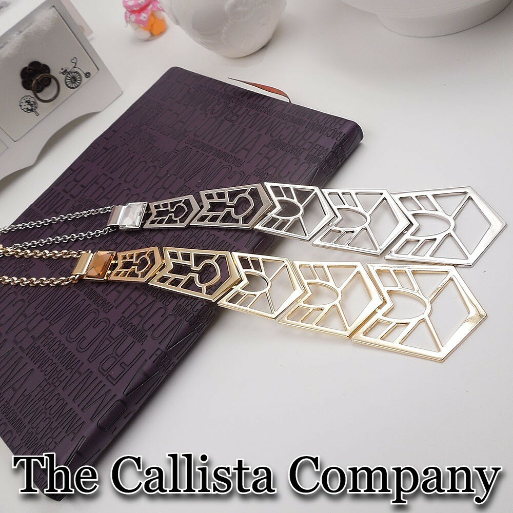 THE CALLISTA COMPANY, FASHION NECKTIE 6 INCH PENDANT NECKLACE FOR WOMEN (GOLD)
