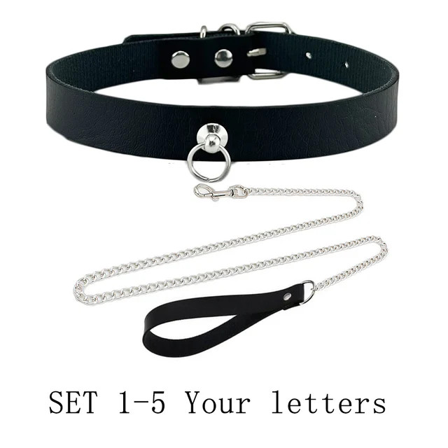 Collar BDSM Gift Pu Leather Custom Choker Necklace Punk DIY Chocker Party L7