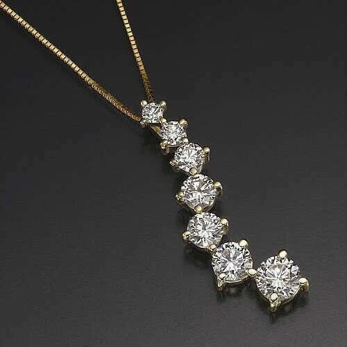 2.10Ct Round Simulated Diamond Halo Engagement Pendant In 14K Yellow Gold Plated