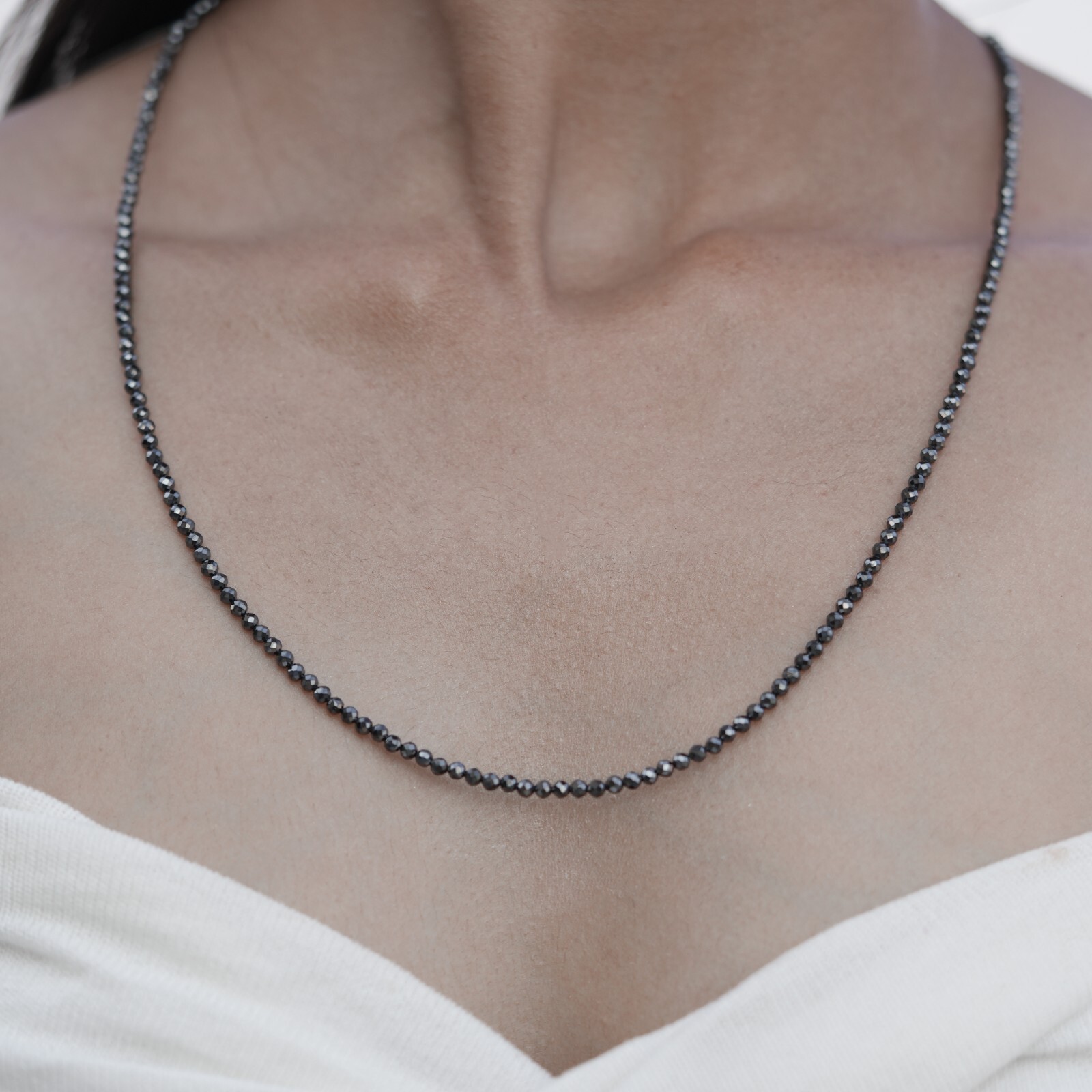 Black Moissanite Beads, 26 CT Black Beads, Black Faceted Diamonds Beads Lock