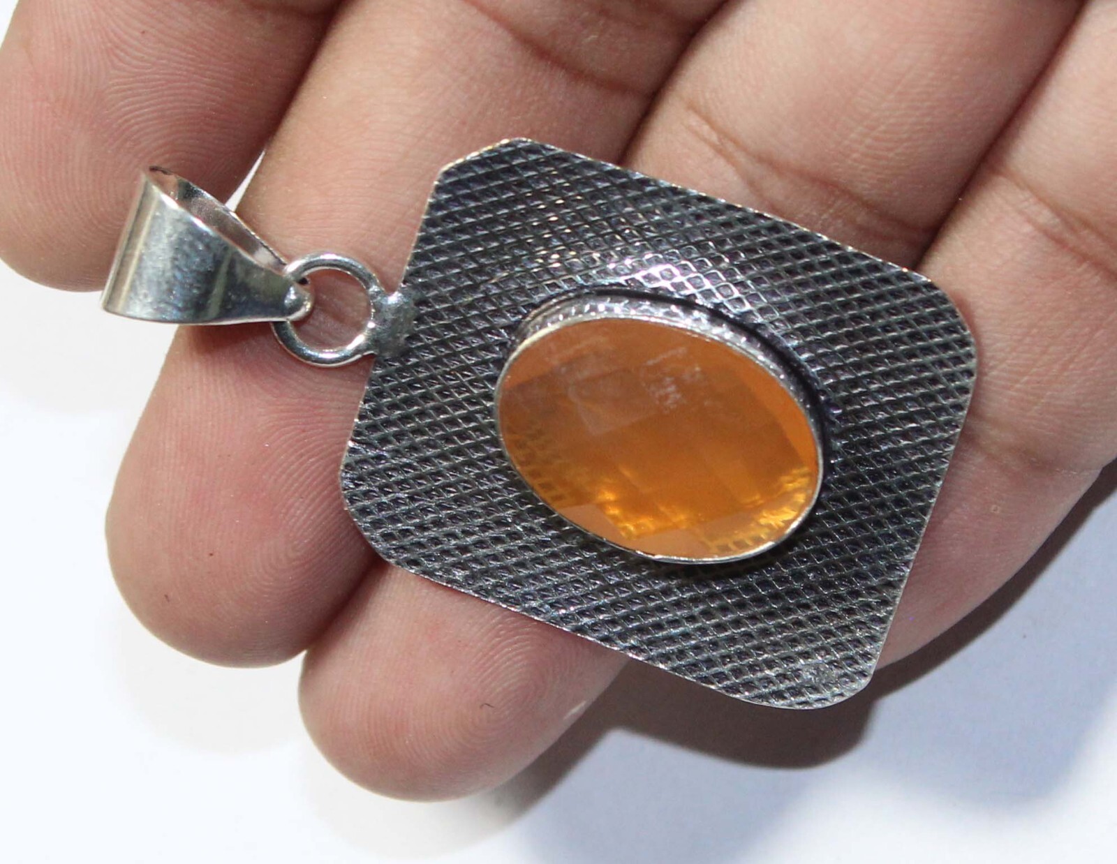 Hydro Onyx Oval Shape Gemstone Handmade Pendant Jewelry Pendant Size 1.5 inches