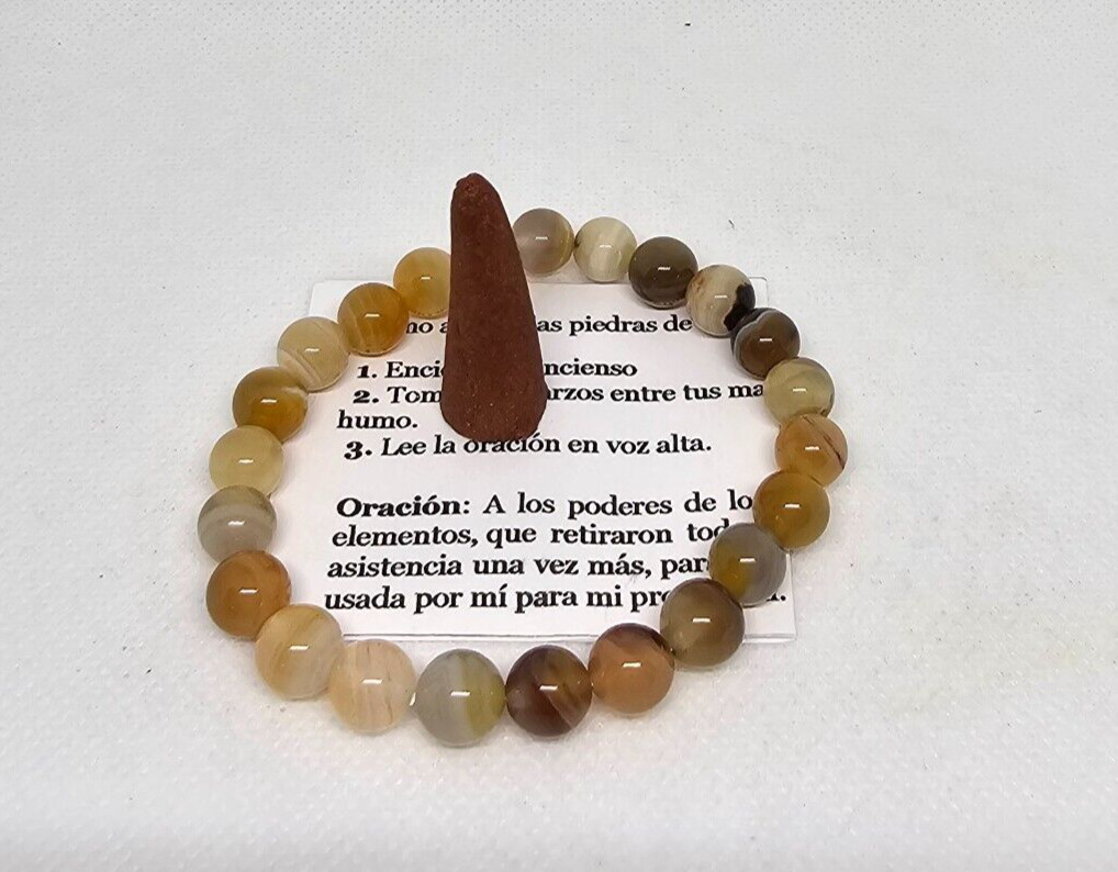 CITRINO PULSERA CUARZO ATRAE DINERO BUENA SUERTE EN EL NEGOCIO TRABAJO INCIENSO