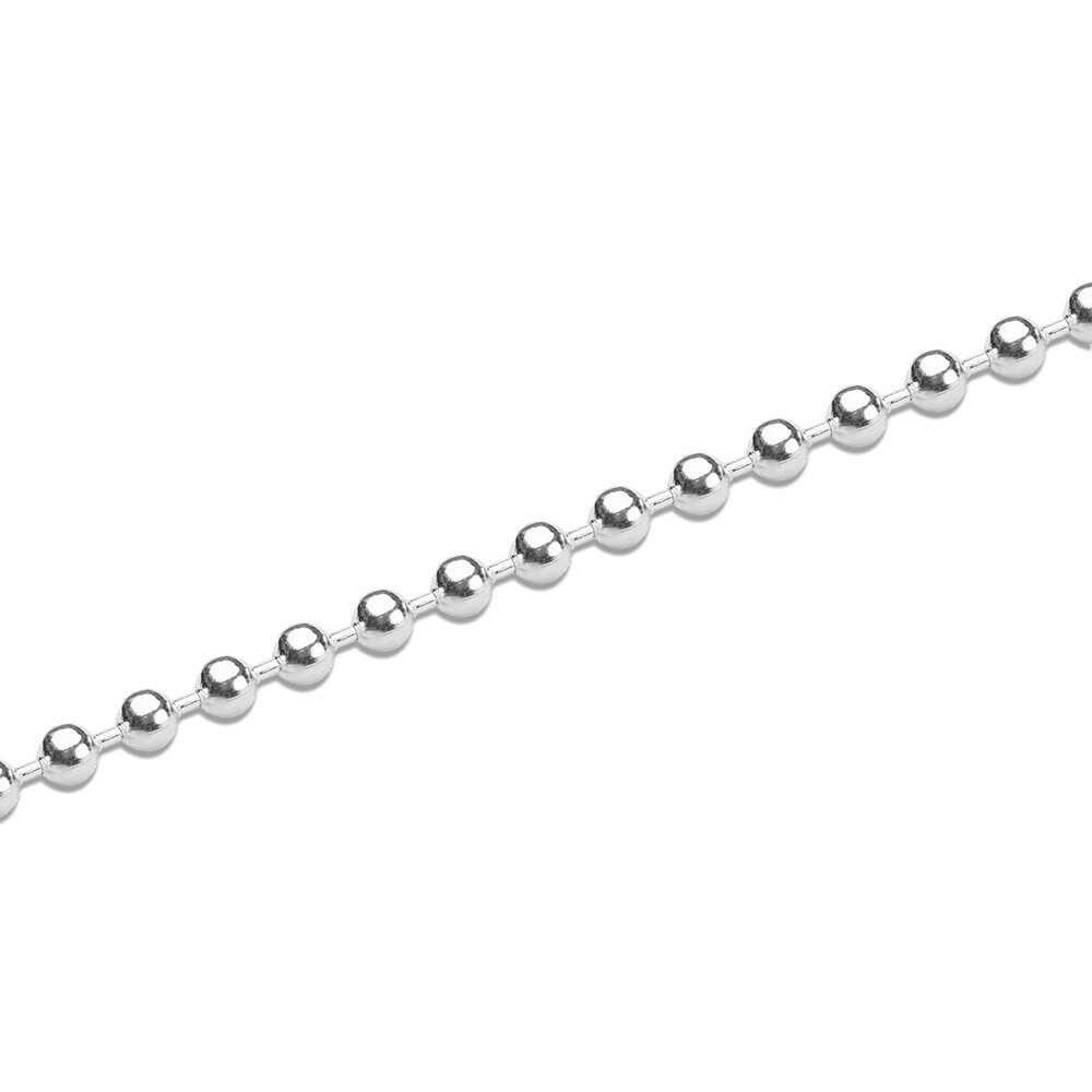 925 Silver Beads Chain Necklace w/ Lobster Lock Men’s Women’s Jewelry 16-24″