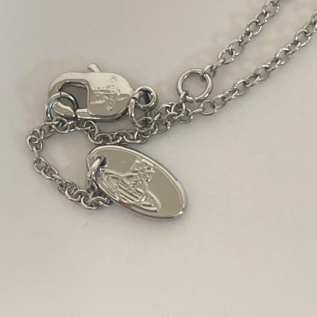 Vivienne Westwood Silver Petra Necklace Silver Shell Heart w/drawstring [EJ003